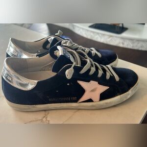 Golden Goose Deluxe Brand Superstar Blue Suede sneakers size 37
